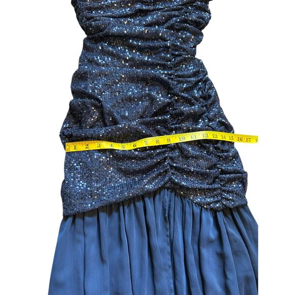 NWT - Hello Molly Navy Blue Sequined Gown - Size M - Picture 8 of 16